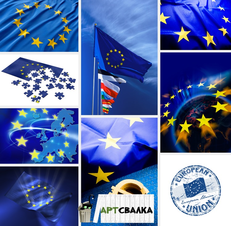 Флаг Евросоюза, почтштамп Евросоюза | The flag of the European Union, poststamp EU